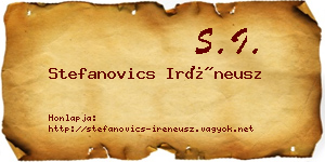 Stefanovics Iréneusz névjegykártya